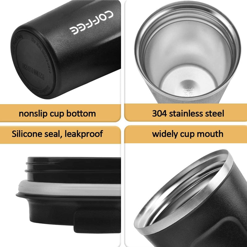 Thermos cup 12 oz - Stainless Steel Vacuum Insulated Coffee Travel Mug Spill Proof with Lid