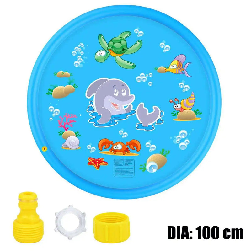 Children Play Spray Mat  100/170cm Beach Inflatable Water Sprinkler Pad Outdoor