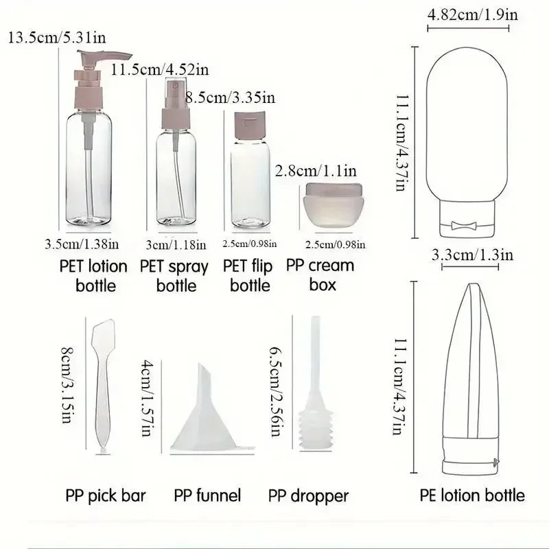 11 Bottle Set Refillable