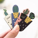 3 Pcs Fresh Cactus  Plants Magnetic Bookmarks