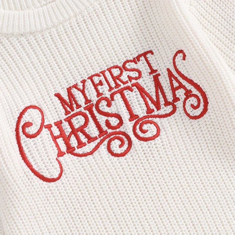 My First Xmas Knit Bubble Bodysuit For Infant Boys And Girls