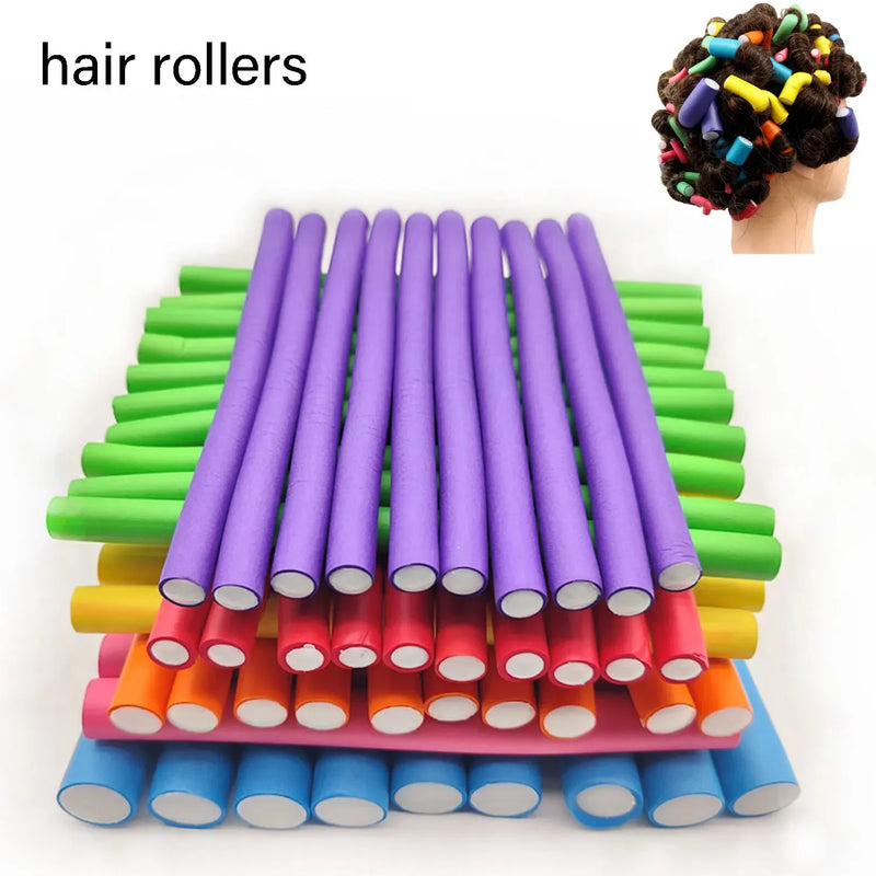 10pcs Flexible Hair Curling Rod Hair