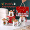 Christmas Ceramic Mug with Wooden Lid Spoon Gift