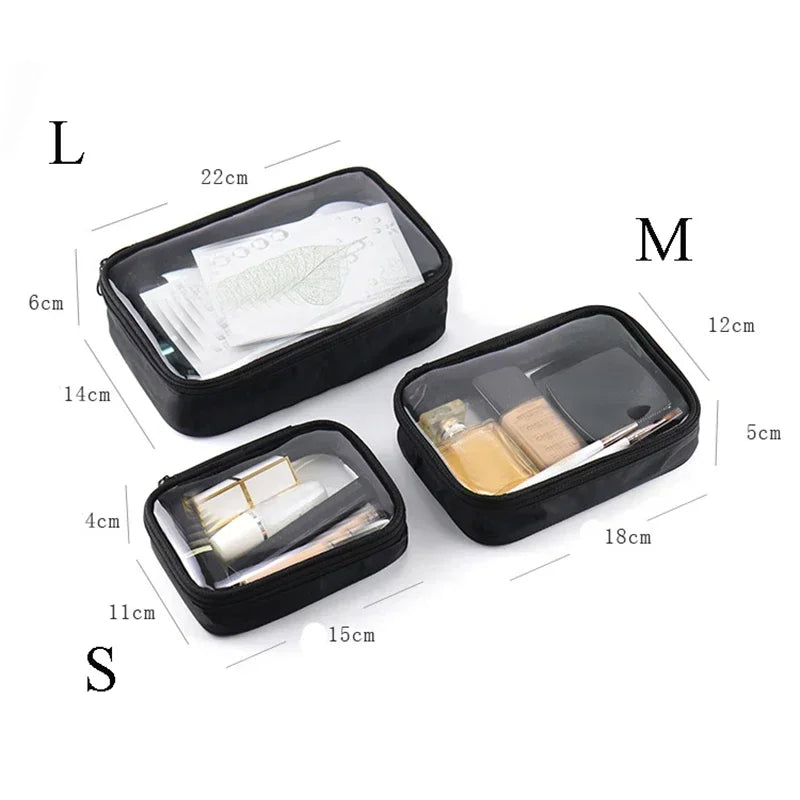 Black Transparent Travel Cosmetic