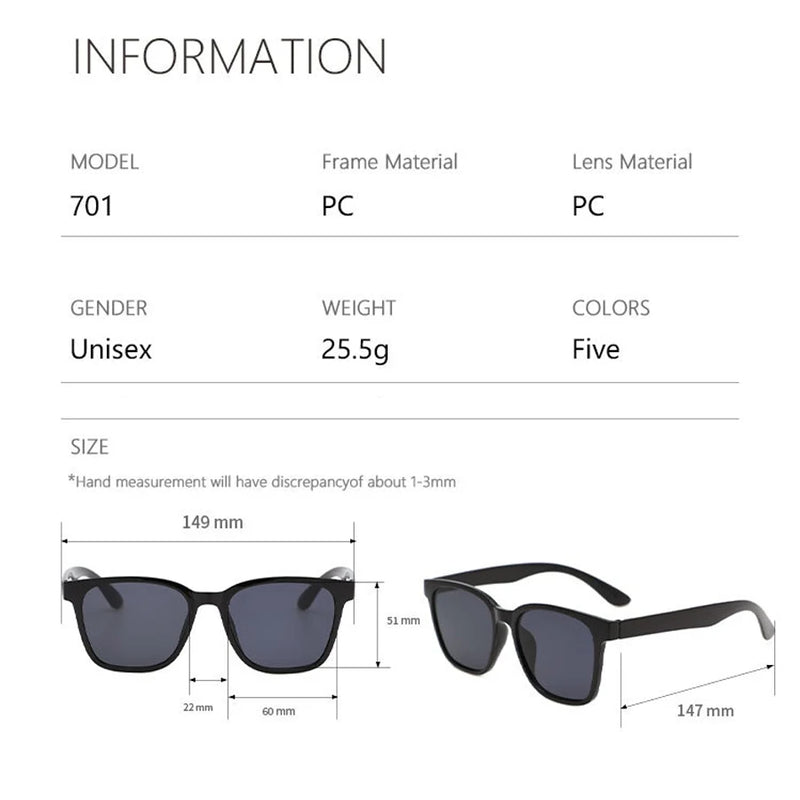 Retro Classic Vintage Square Sunglasses Women Oversized