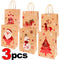 1/2/3Pcs Christmas Kraft Paper Bag