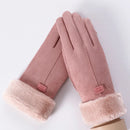 Winter Female Cashmere Warm Suede Leather