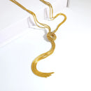 Chain knot long necklaces stainless steel