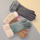 Winter Female Cashmere Warm Suede Leather